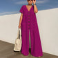 🧚 Women's V-Neck Loose Jumpsuit – Casual Comfort, All-Day Wear