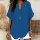 🌸Spring sale: 50% off👕Stylish top in plain fabric with short sleeves