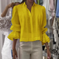 Graceful Ruffle Sleeve Shirt With Pleats