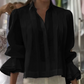 Graceful Ruffle Sleeve Shirt With Pleats