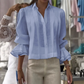 Graceful Ruffle Sleeve Shirt With Pleats