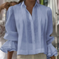 Graceful Ruffle Sleeve Shirt With Pleats
