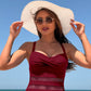 Women's One-Piece Swimsuit with Mesh Detail