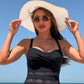 Women's One-Piece Swimsuit with Mesh Detail