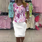 👗 1 Set = 5 Outfits! Printed Top + Skirt – Work/Date/Weekend Ready