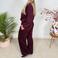 Women’s Pullover Top & High-Waist Pants Set