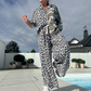 Leopard Camouflage Shirt & Pants 2-Piece Set
