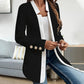 Women's Stylish Color Blocking Open Front Coat