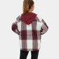 🍂Autumn Sales 49% OFF🔥Women's Plaid Button Down Fleece Lined Hooded Jackets Warm Coat