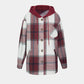 🍂Autumn Sales 49% OFF🔥Women's Plaid Button Down Fleece Lined Hooded Jackets Warm Coat