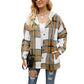 🍂Autumn Sales 49% OFF🔥Women's Plaid Button Down Fleece Lined Hooded Jackets Warm Coat