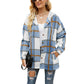 🍂Autumn Sales 49% OFF🔥Women's Plaid Button Down Fleece Lined Hooded Jackets Warm Coat