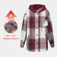 🍂Autumn Sales 49% OFF🔥Women's Plaid Button Down Fleece Lined Hooded Jackets Warm Coat