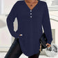 💓LAST DAY PROMOTION - 50%OFF🎀Women's Buttoned V-Neck Long Sleeve Top