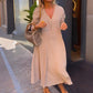 Women's V-Neck Solid Dress