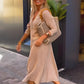 Women's V-Neck Solid Dress