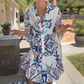 🌸🛍️Hot Promotion 50% OFF💃Elegant Printed Flowy Dress: Women’s Loose Silhouette, Stylish & Comfortable