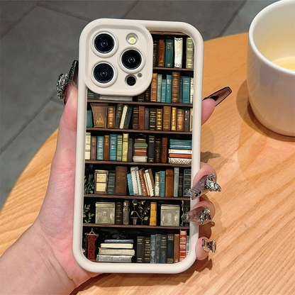 🔥2026 NEW ARRIVAL📚📱Cartoon Bookshelf Pattern TPU Phone Case