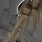 Women's Sequin Blazer & Wide-Leg Pants Three-Piece Set