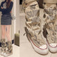 💗LAST DAY PROMOTION -50%OFF💗Women's Retro Flat Slouch Mid-Calf Canvas Boots