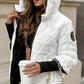 ❄️Winter Hot Sale 49%OFF:🧥 Women's Hooded Patchwork Cotton Jacket for Autumn & Winter
