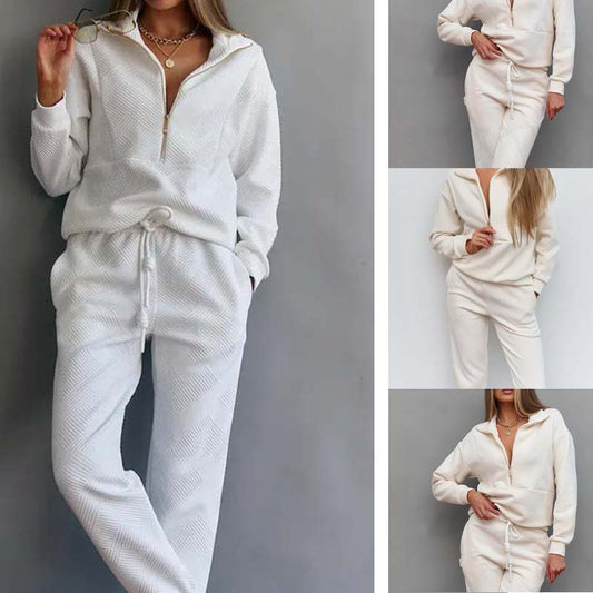 Women's Zip-Up Top & Pants 2-Piece Set