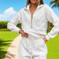 Women's Zip-Up Top & Pants 2-Piece Set