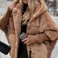 Women’s Oversized Hooded Patchwork Puffer Coat
