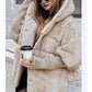 Women’s Oversized Hooded Patchwork Puffer Coat