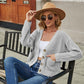 Women's V Neck Button Down Long Sleeve Knit Cardigan Sweaters