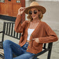 Women's V Neck Button Down Long Sleeve Knit Cardigan Sweaters