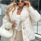 🧥 50% OFF NOW! ✨ Fashion Padded Coat with Faux Fur Collar - Thermal Insulation & Windproof Design for Winter Elegance ❄️👢