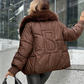 🧥 50% OFF NOW! ✨ Fashion Padded Coat with Faux Fur Collar - Thermal Insulation & Windproof Design for Winter Elegance ❄️👢