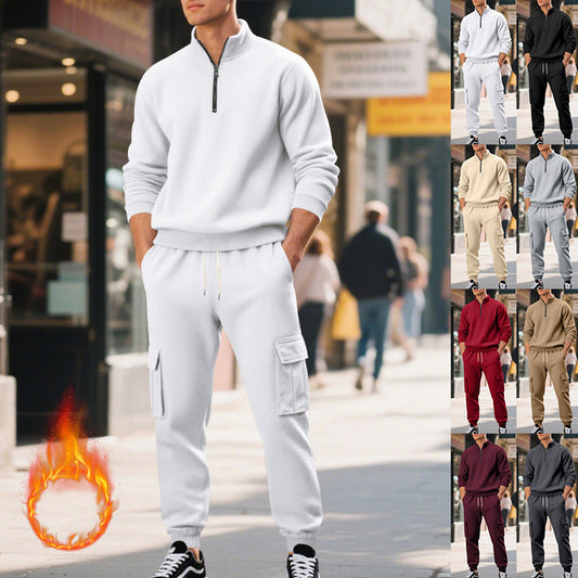 ❄️LAST DAY PROMOTION - 50%OFF 💖 Chic Versatile Men's Warm 2-Piece Set