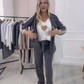 Fashion Side Striped Blazer & Pants 2-Pieces Set