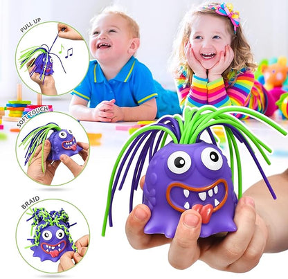 💥Christmas Sale 49% OFF👾Hair Pulling Monster Stress Relief Toy ✨The funniest Christmas gift! Pull hair for hilarious sounds🎄