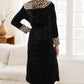 🎅Christmas Specials 50% OFF🎁🎄Women’s Cozy Hooded Leopard Print Bathrobe