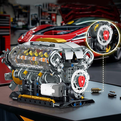 Engine Model Building Blocks Set-, easy to assemble and easy to operate, festival gifts, birthday/Christmas, Halloween, Thanksgiving, New Year gifts