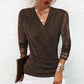 ⚡Black Friday Flash Deal! 🔥Hot Sale Offers-Women's Sparkle Crossover V-Neck Long Sleeve Top Direct 50% Off, This Deal is Epic!