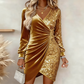 💥Black Friday Mega Sale🔥Direct 50% Off🔥Women’s Long Sleeve V-Neck Sequined Dress