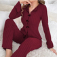 🔥Black Friday Flash Deal! Ribbed Knit Pajamas 💥Direct 50% Off, This Deal is Epic!