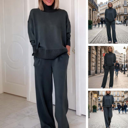 🎄Christmas Sale 50% OFF🌟Women's Turtleneck Knit Loungewear Set