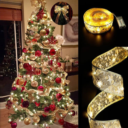 🎁Buy 2 get 1 free🔥💥Hot sale💥Christmas lights with ribbon