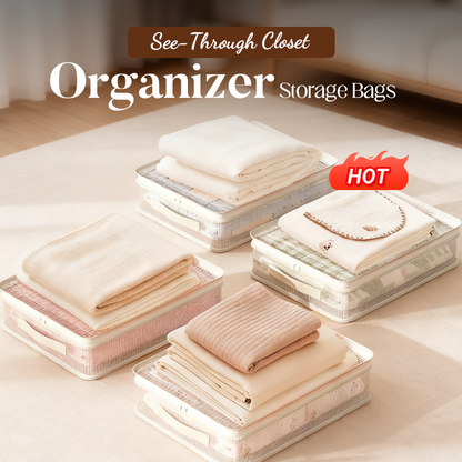 🔥Black Friday Blowout! 🎁Buy 1 Get 1 Free🔥See-Through Closet Organizer Storage Bags-Save 80% Space & Protect Clothes from Dust 🔒