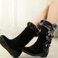 🎄Christmas Sale 50% OFF👢Women's Mid-Calf Snow Boots with Plush Trim - Cozy & Stylish