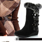🎄Christmas Sale 50% OFF👢Women's Mid-Calf Snow Boots with Plush Trim - Cozy & Stylish