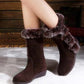 🎄Christmas Sale 50% OFF👢Women's Mid-Calf Snow Boots with Plush Trim - Cozy & Stylish