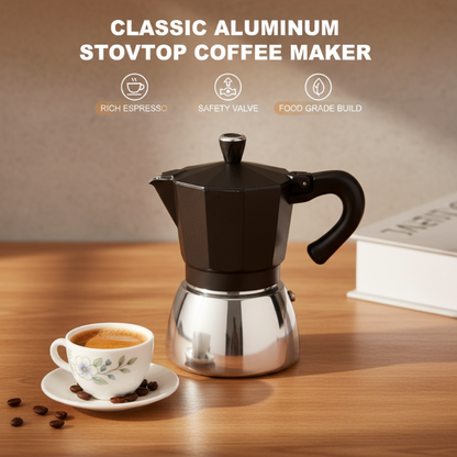 💥Christmas Sale 50% OFF🎄☕Classic Aluminum Stovetop Coffee Maker | Perfect for Holiday Gifting & Home Use✨