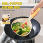 🥄 BUY 2 GET 3! ✨ 2-IN-1 SERVING SPOON - Large Capacity with Built-in Strainer, Heat-Resistant Silicone for Cooking and Serving, Dishwasher Safe 🍝🔍