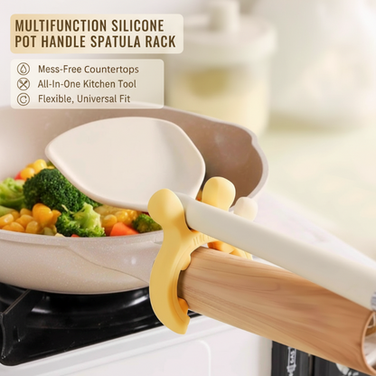 💥Christmas Sale 50% OFF ✨Multifunction Silicone Pot Handle Spatula Rack-Durable Silicone & Non-Slip Base for Safety🔒✅